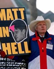 Picketing Heath Ledger’s funeral